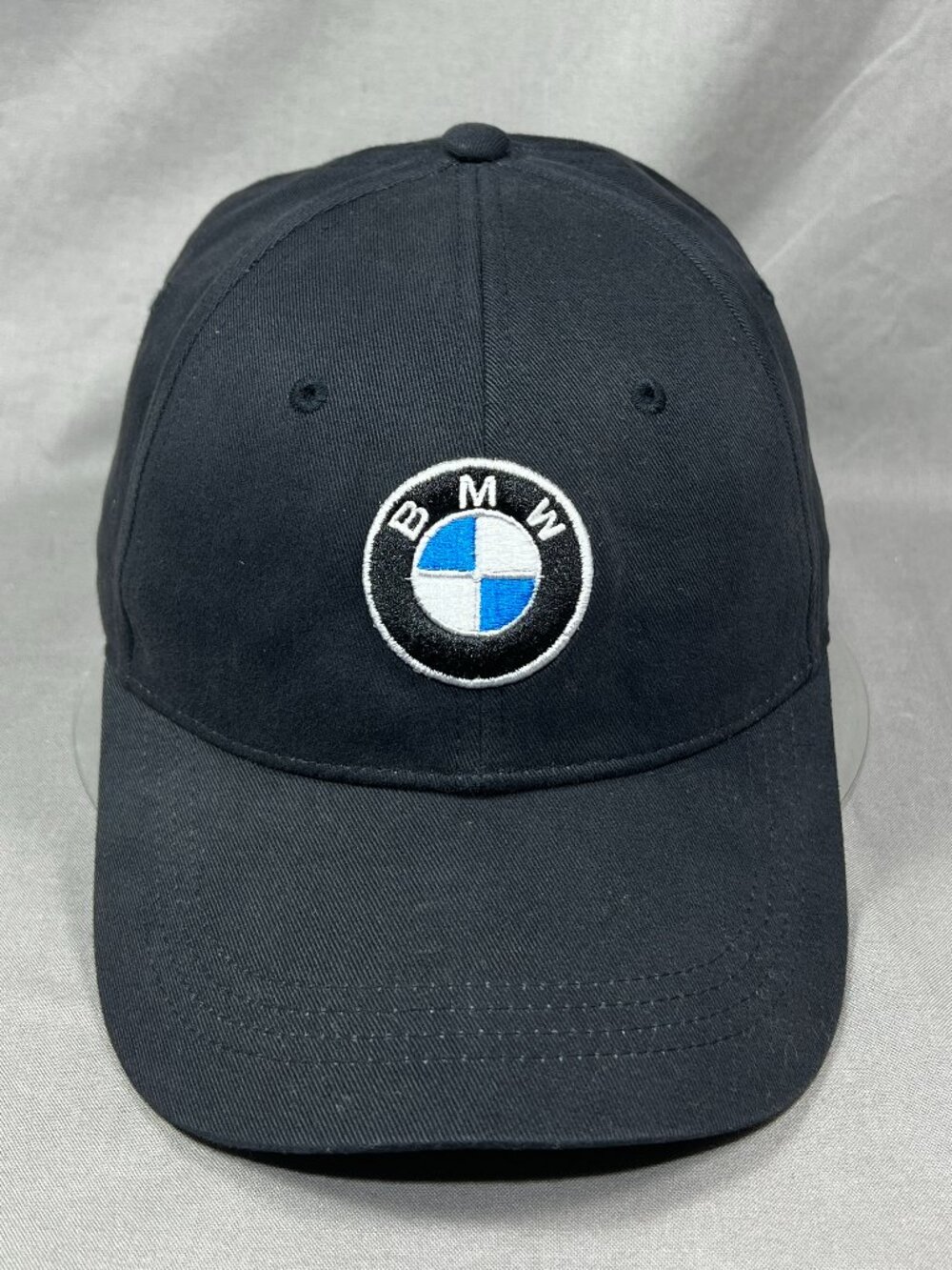 BMW Roundel Classic Logo Strapback Hat Black Adjustable Motorsports Adult Cap